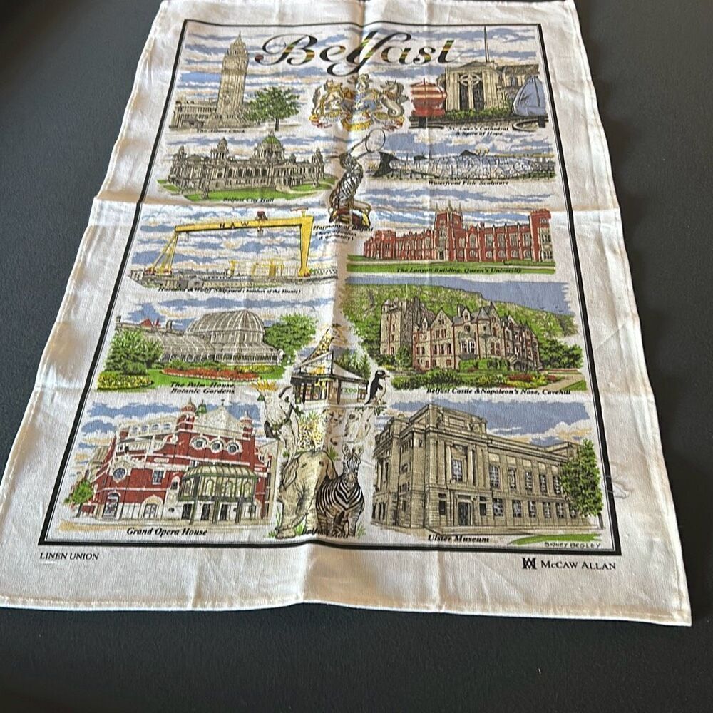 BELFAST Souvenir Tea Towel NWOT